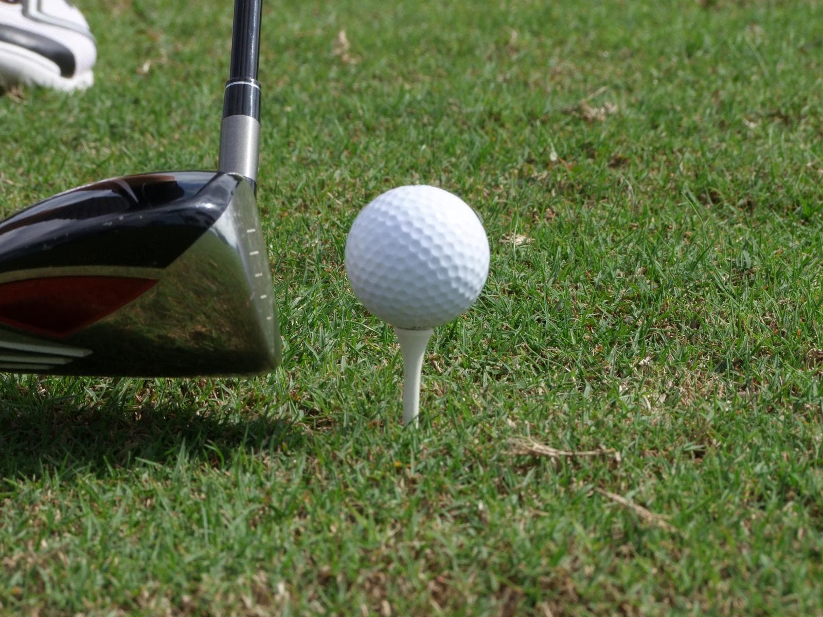 Golf ball on a tee
